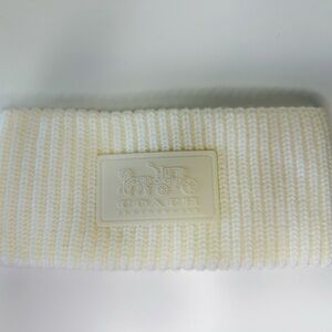 NWOT Coach Ivory Knit Headband